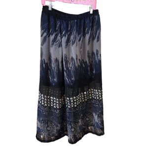 🌸Mix Nouveau New York Shades of Blue Printed Boho Skirt